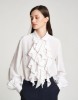 Picture of Silk crepe shirt with ruffles