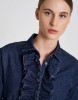 Picture of Denim stretch shirt with ruffles
