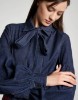Picture of Denim bow tie shirt