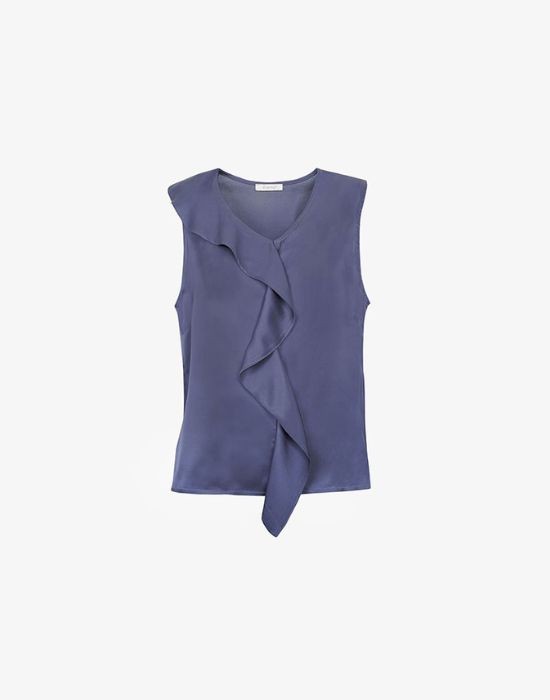Picture of Frilled satin blouse