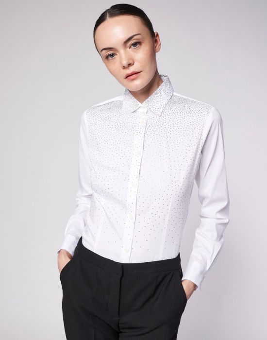 Picture of Cotton stretch shirt with little strass