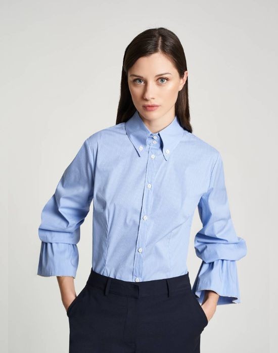 Picture of Striped poplin shirt with strass