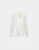Picture of Stand up collar pleated shirt