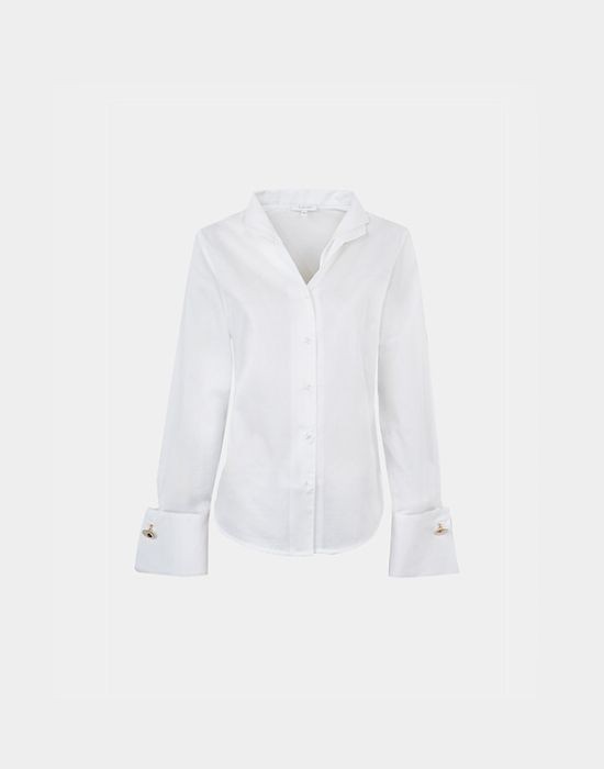 Picture of Poplin shirt with jeweled cufflinks