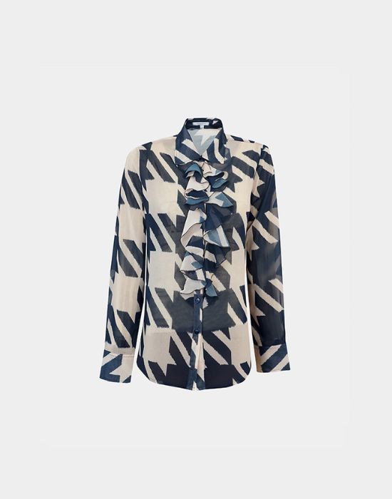 Εικόνα της Πουκάμισο ζορζέτα με τύπωμα