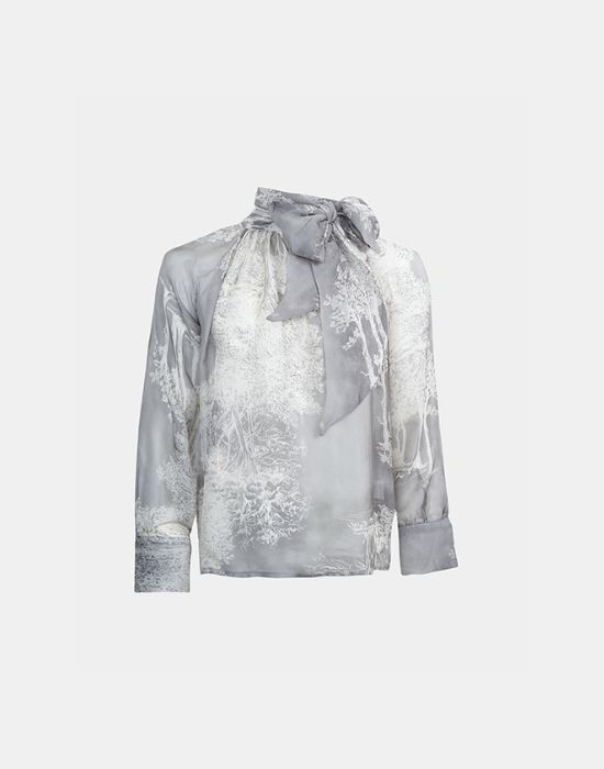 Picture of Viscose silk print blouse