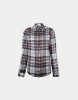 Picture of Plaid print satin shirt