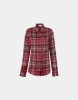 Picture of Plaid print satin shirt