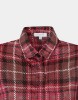 Picture of Plaid print satin shirt