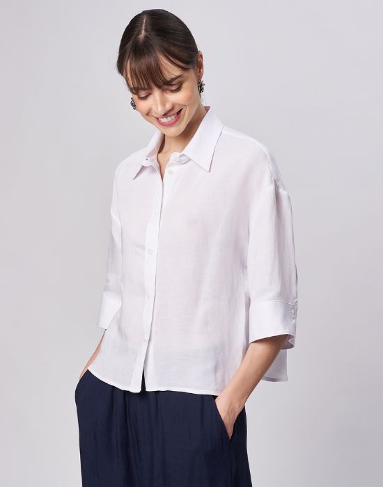 Picture of Linen shantung shirt