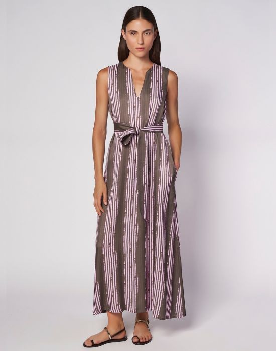 Picture of Long viscose twill dress