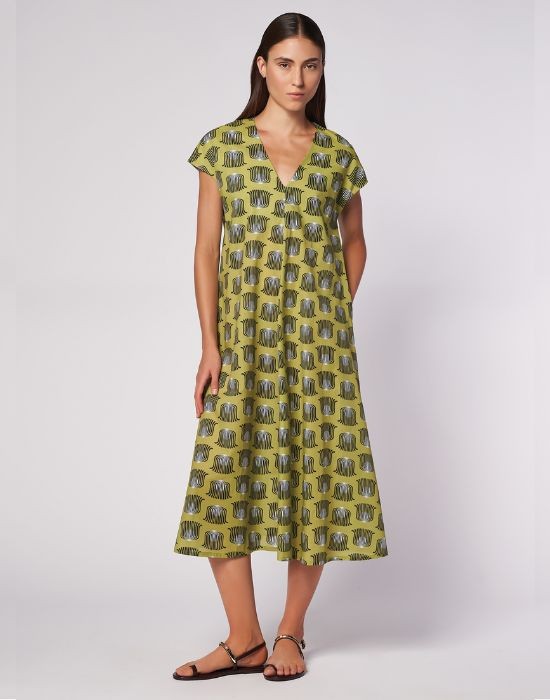 Picture of Cotton muslin midi dress