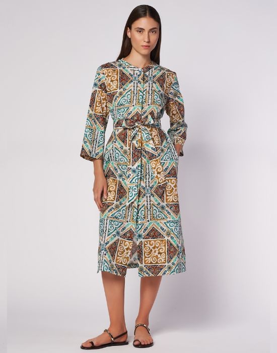 Εικόνα της Φόρεμα με γεωμετρικό τύπωμα