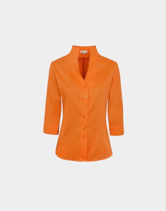 Εικόνα της Piquet πουκάμισο με stand up γιακά