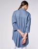 Εικόνα της Μακρύ denim chambray πουκάμισο