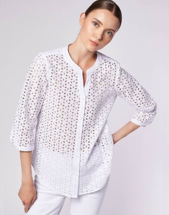 Εικόνα της Πουκάμισο σε Broderie anglaise