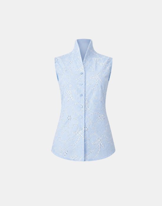 Εικόνα της Πουκάμισο σε κεντητή broderie anglaise