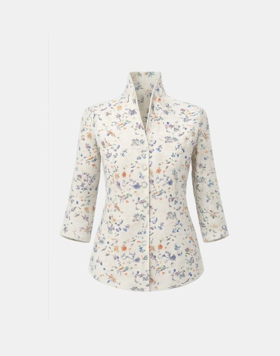 Picture of Floral muslin shirt