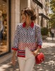 Εικόνα της Twill πουκάμισο με τύπωμα γραβάτας