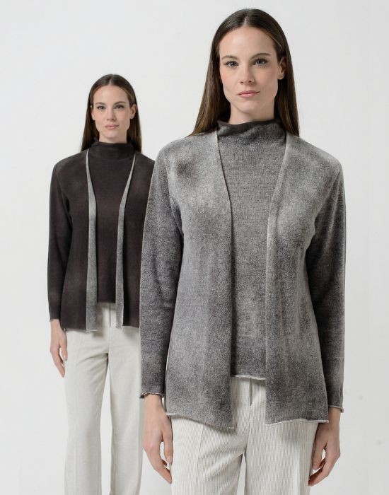 Picture of Reversible Cashmere Frost Art Cardi