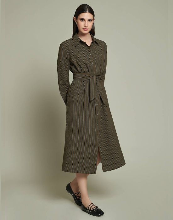 Picture of Striped viscose shirtdress