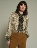 Picture of Floral print silk satin shirt