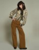 Picture of Floral print silk satin shirt