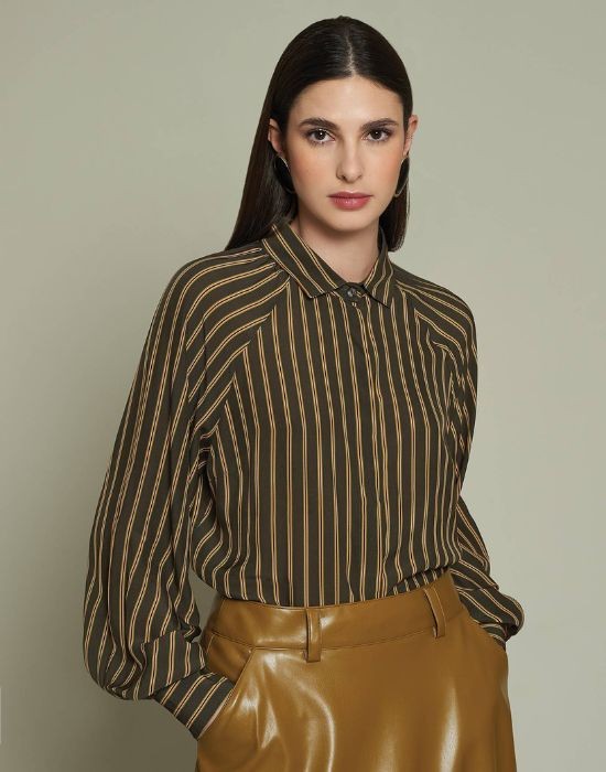 Picture of Chiffon viscose striped shirt