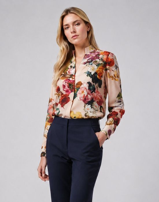 Picture of Floral print cotton shirt