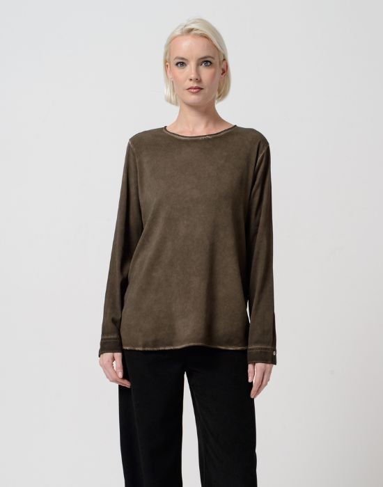 Εικόνα της Μπλούζα σε βαμβακερό twill